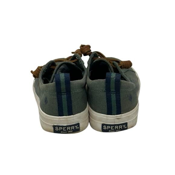 SPERRY green canvas Crest Vibe DUCK MONTAN Sneaker Size 6 - Picture 9 of 11